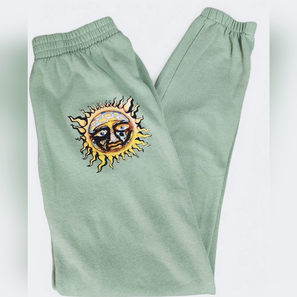 SUBLIME Official Light Green Jogger Sweatpants Small